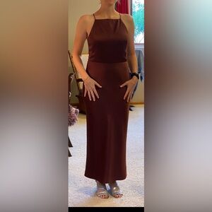 Jason Wu Pre-Fall 2017 Strappy Backless Formal Gown in Wine Red Color Sz 10